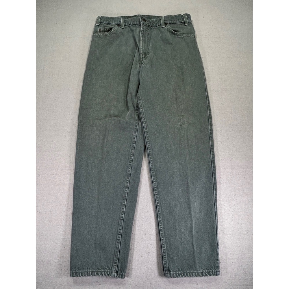 Levi's 550 Men's 36 Orange Tab 90s Jeans Green Denim Relaxed Taper‎ Baggy
